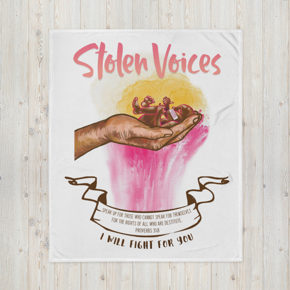 Stolen Voices Throw Blanket